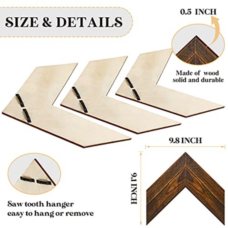 4 Pieces Rustic Wooden Arrow Wall Decor Chevron Aztec Arrow Farmhouse Wall Hanging Art Decor Decorative Sign for Nursery Gallery Christmas Home Wedding Bedroom Living Room Decoration, 4 Colors - Image 2