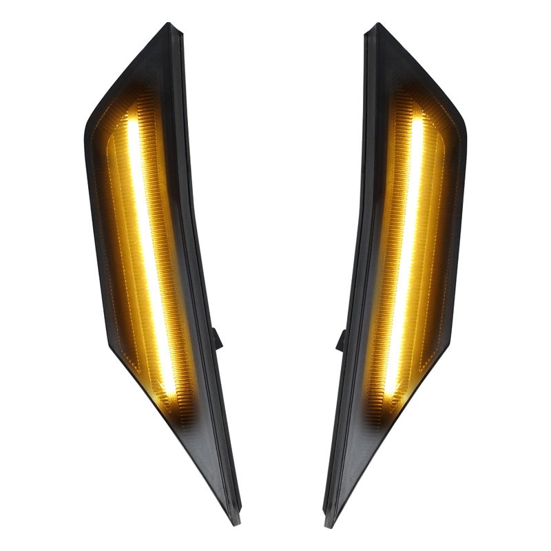 NDRUSH Front Side Marker Lights Smoked Lens LED Sidermarker Lamp Assembly Compatible with Honda Civic 2016 2017 2018 2019 2020 2021