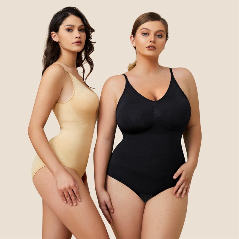Women'S Shapewear Seamless One-Piece Underwear With Open Crotch Thong Camisole - Image 5
