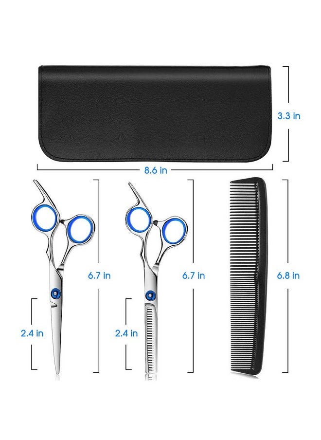 FATHABY - Hair Cutting Scissors Kits, 10 Pcs Stainless Steel Hairdressing Shears Set Professional Thinning Scissors For Barber/Salon/Home/Men/Women/Kids/Adults Shear Sets - Image 1