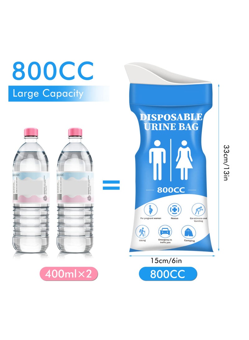 دوغي كيس البول القابل للتصرف ، 12 أكياس البول PCS للسفر للنساء / الرجال ، 800ML كيس البول المحمول في حالات الطوارئ وأكياس القيء ، كيس البول المتنوعة الجنس للتخييم ، الازدحامات المرورية ، الحوامل ، المريض ، الأطفال - Image 3