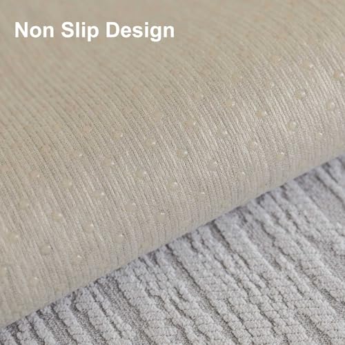Aucrovee Soft Waterproof Chenille Cover Washable, Non Slip Sectional Sofa Covers for 3 Cushion Couch Sofa L Sharped Sofa Slipcover for Pets, Furniture Protector (1 PCS 36"x36" Light Grey) - Image 5