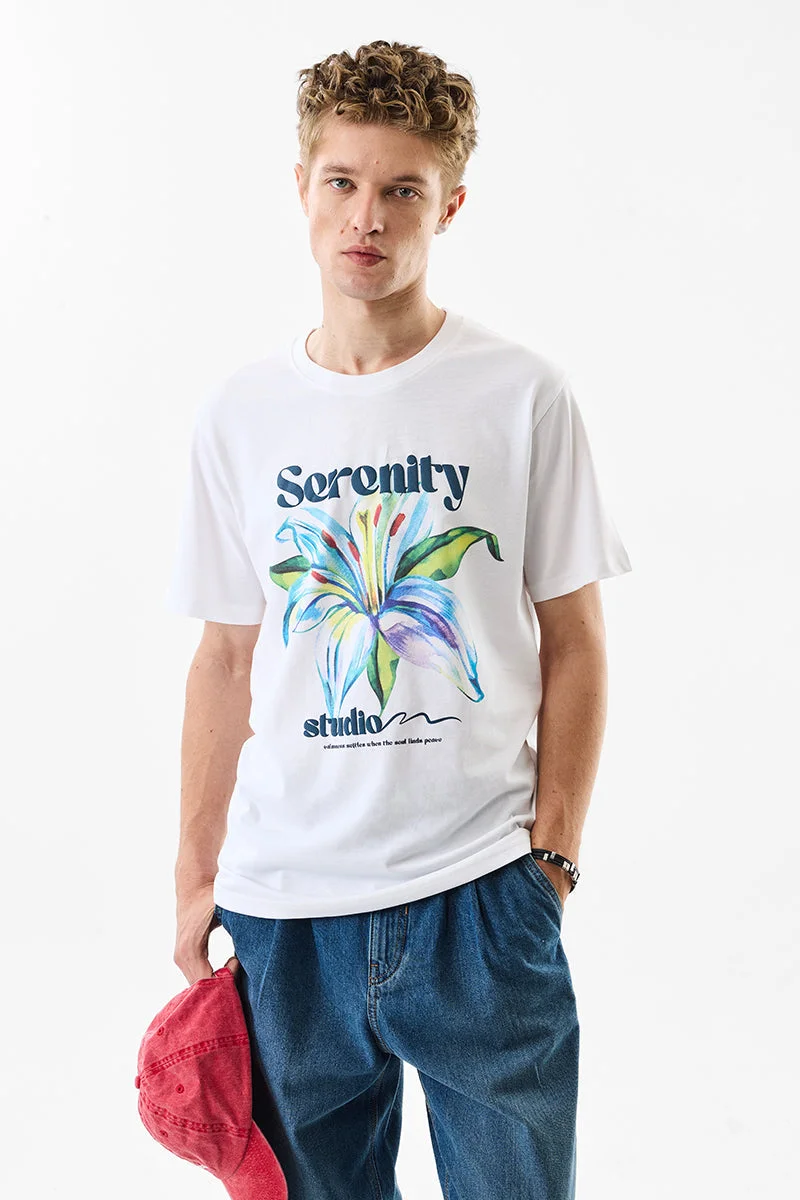 SNITCH Oversized Fit 100% Cotton Serenity T-Shirt