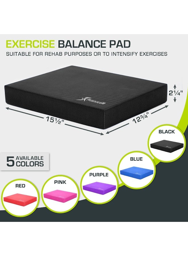 ProsourceFit Exercise Balance Pad – Large Cushioned Non-Slip Foam Mat & Knee Pad for Fitness, Stability Training, Physical Therapy, Yoga 18.75"x15" - Image 4