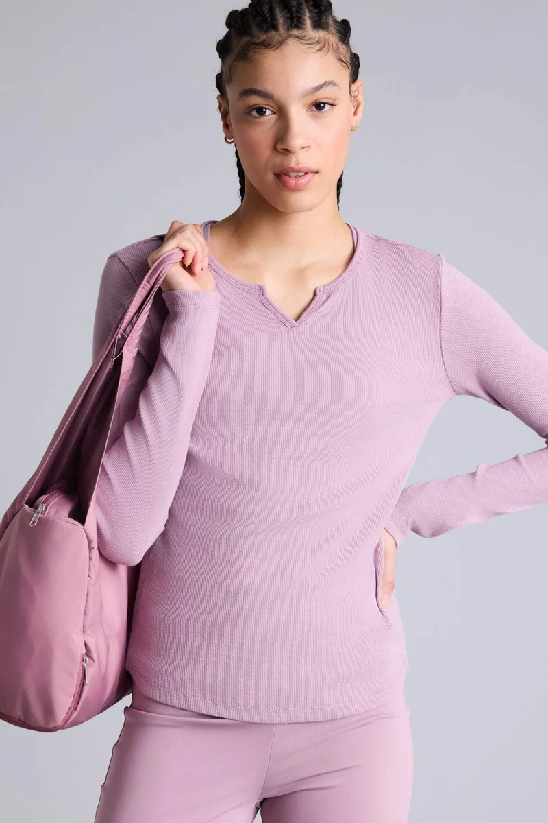 ديفاكتو Slim Fit Crew Neck Sports Modal T-Shirt