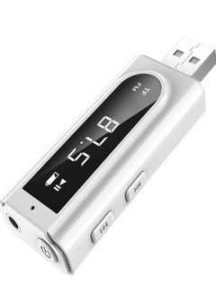 KASTWAVE USB Bluetooth Transmitter Receiver with LCD Screen, 3-in-1 Bluetooth 5.0 Adapter Support TF Card & FM Transmit,3.5mm Bluetooth Adapter for PC, TV, Wired Speaker, Headphones, and Car  - Image 1