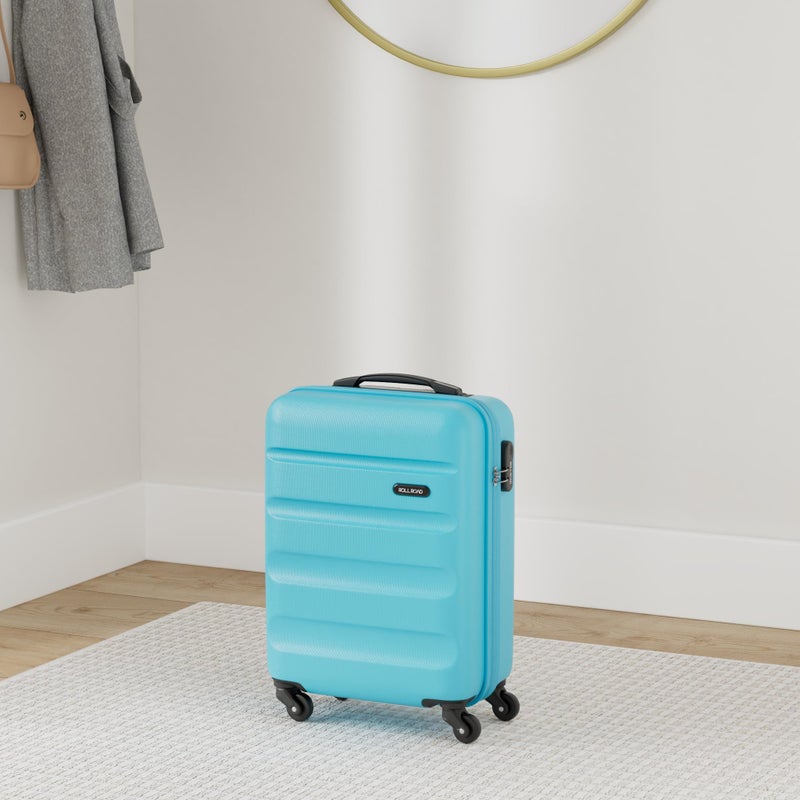 Roll Road Flex Blue Cabin Suitcase 38 x 55 x 20 cm Rigid ABS Combination Lock 35 Litre 2.5 kg 4 Wheels Hand Luggage - Image 2
