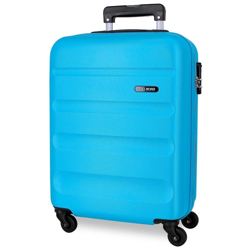 Roll Road Flex Blue Cabin Suitcase 38 x 55 x 20 cm Rigid ABS Combination Lock 35 Litre 2.5 kg 4 Wheels Hand Luggage - Image 1