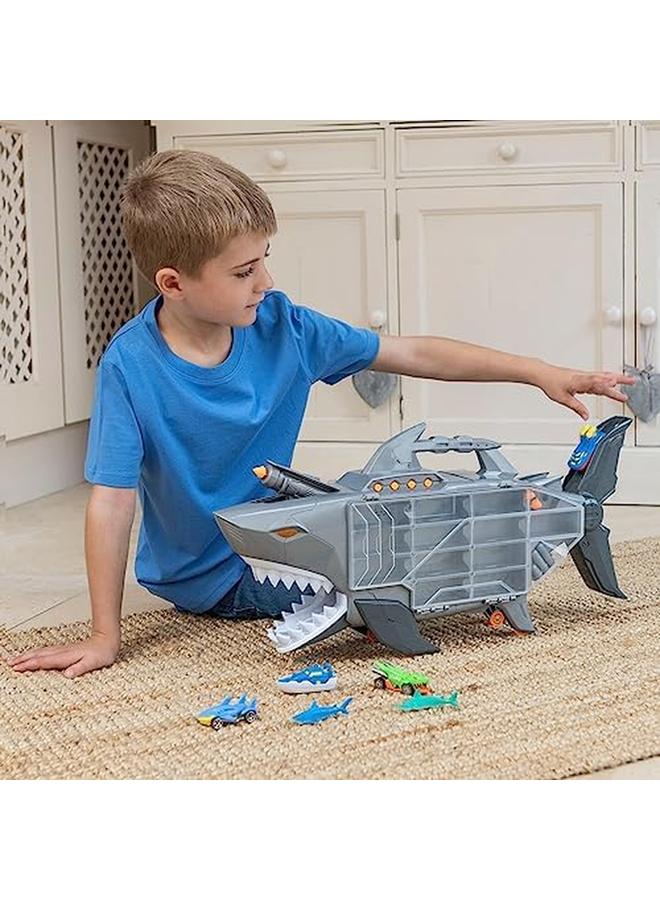 تيم ستيرز بيست ماشينز، ناقل سمك القرش، ضوء وصوت، يتميز بألعاب السيارات والقوارب وتماثيل سمك القرش التي تطلق النار على سمك القرش بالصواريخ، وشخصيات لعب الأطفال ومركبات نقل الألعاب للأعمار من 3 سنوات فما فوق - Image 2