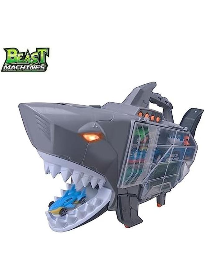 تيم ستيرز بيست ماشينز، ناقل سمك القرش، ضوء وصوت، يتميز بألعاب السيارات والقوارب وتماثيل سمك القرش التي تطلق النار على سمك القرش بالصواريخ، وشخصيات لعب الأطفال ومركبات نقل الألعاب للأعمار من 3 سنوات فما فوق - Image 4