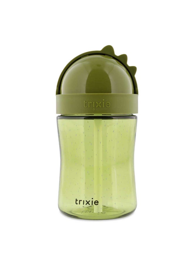 Trixie Tritan™ Spill Proof Straw Bottle - 300ml - Mr. Dino - Image 3