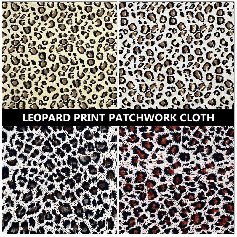 Leopard Print Cotton Fabric Squares 24X24Cm Precut for Quilting Sewing DIY Craft Projects - Image 4