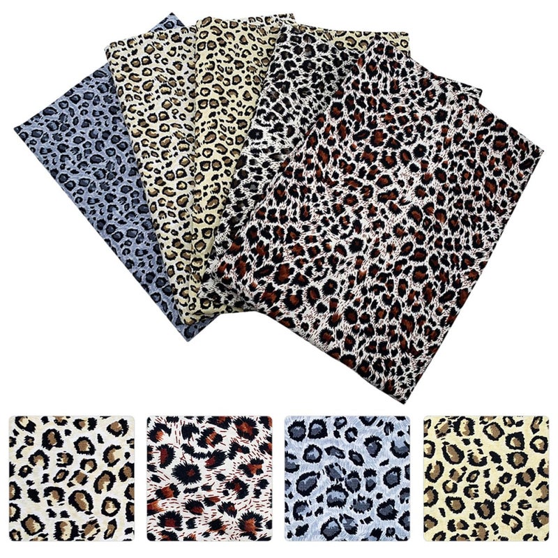 Leopard Print Cotton Fabric Squares 24X24Cm Precut for Quilting Sewing DIY Craft Projects - Image 5