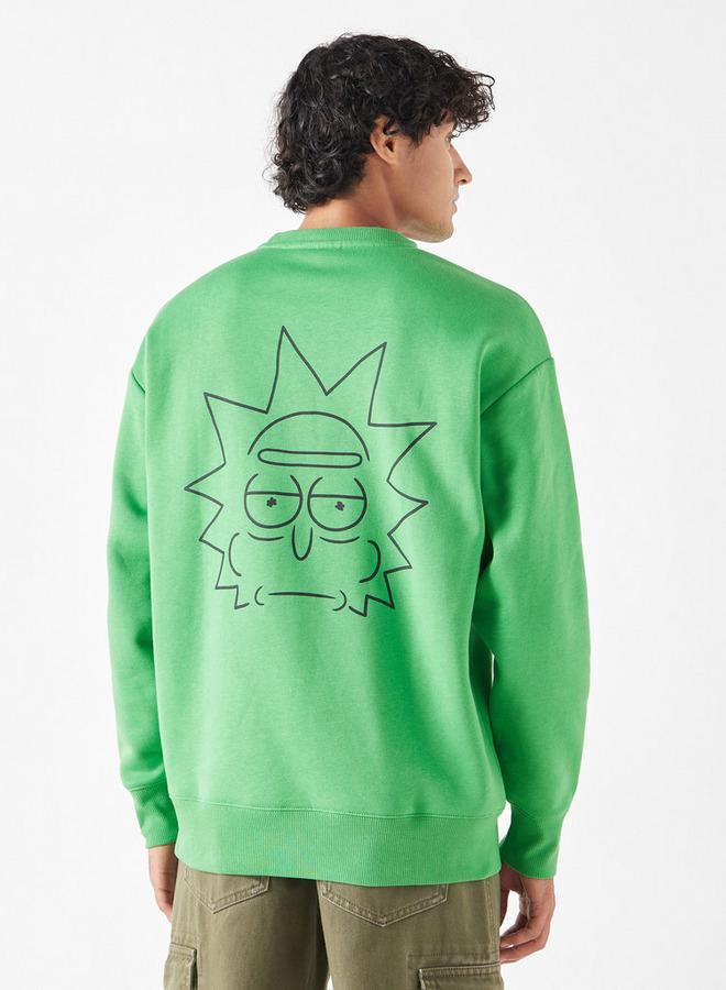 اس بي كاركترز سويت شيرت بأكمام طويلة وطبعات ريك آند مورتي - Image 3