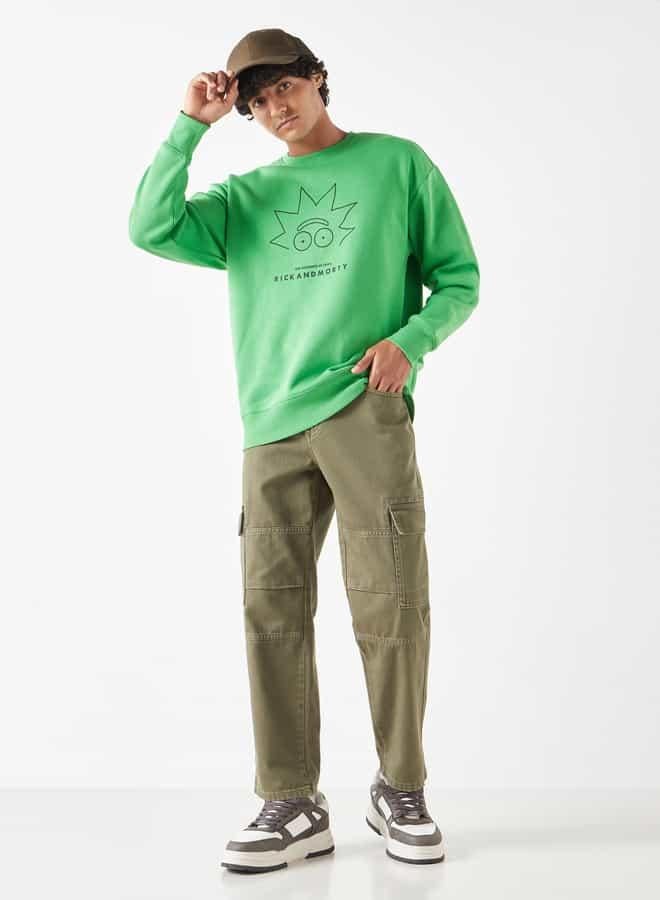 اس بي كاركترز سويت شيرت بأكمام طويلة وطبعات ريك آند مورتي - Image 2