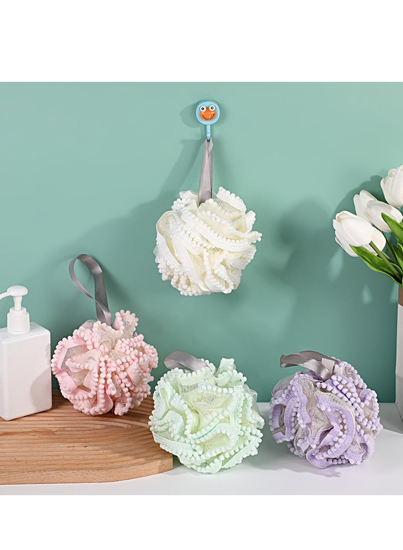 إسكدنيا 4 قطع من إسفنج الاستحمام لوفة، إسفنج مقشر للاستحمام، إكسسوارات الحمام - Image 5