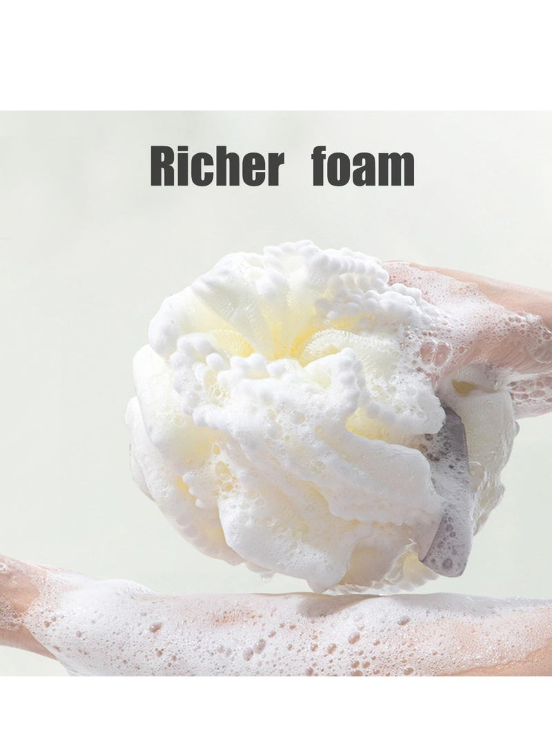 إسكدنيا 4 قطع من إسفنج الاستحمام لوفة، إسفنج مقشر للاستحمام، إكسسوارات الحمام - Image 4