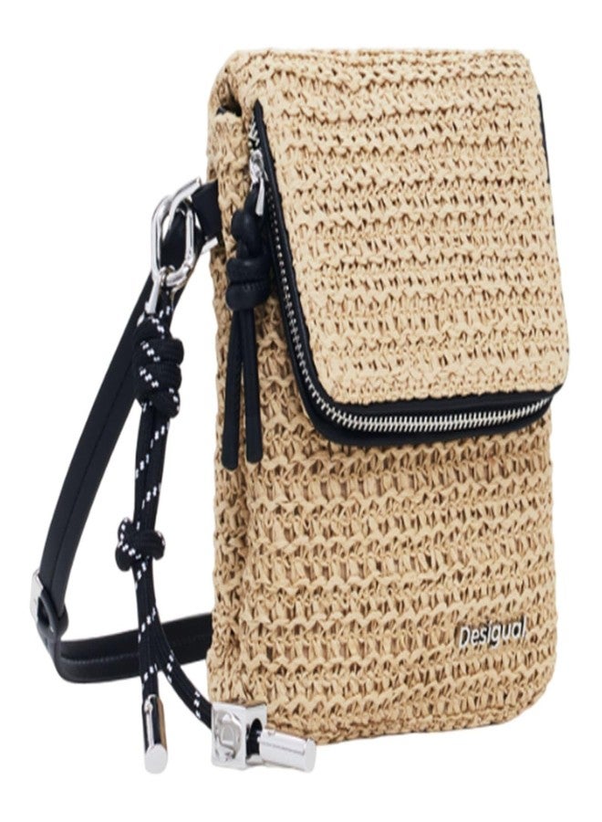 Desigual Women's Mone_Half Logo Raffia_V, White, Mone_half Logo Raffia_v - Image 2