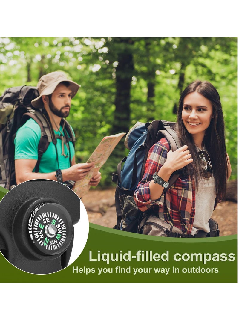 Excefore Compass Whistle Buckles, 3/4 Inch Paracord Buckles Compass Buckle for Bracelets Clasp Clip, Plastic Paracord Bracelet Outdoor Camping Emergency Survival Travel Accessories Kits (12 Pcs, 6 Colors) - Image 4