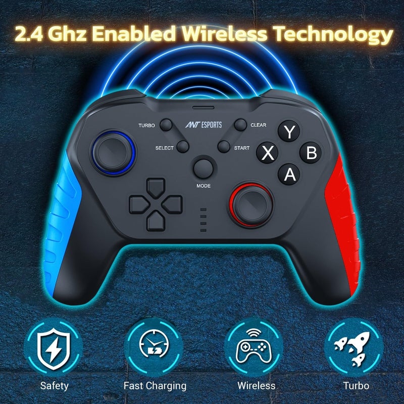 ANT Esports Renewed - Ant Esports GP310 Wireless Game Controller for PC, PS3 Android TV Box & Mobile, 2.4GHz Wireless Gamepad, Anti Slip Joysticks,Rechargeable Battery, Dual Analog Sticks, Vibration Feedback, USB Dongle. - Image 4