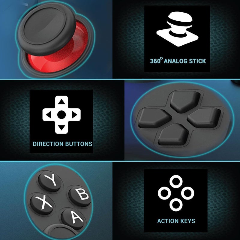 ANT Esports Renewed - Ant Esports GP310 Wireless Game Controller for PC, PS3 Android TV Box & Mobile, 2.4GHz Wireless Gamepad, Anti Slip Joysticks,Rechargeable Battery, Dual Analog Sticks, Vibration Feedback, USB Dongle. - Image 3