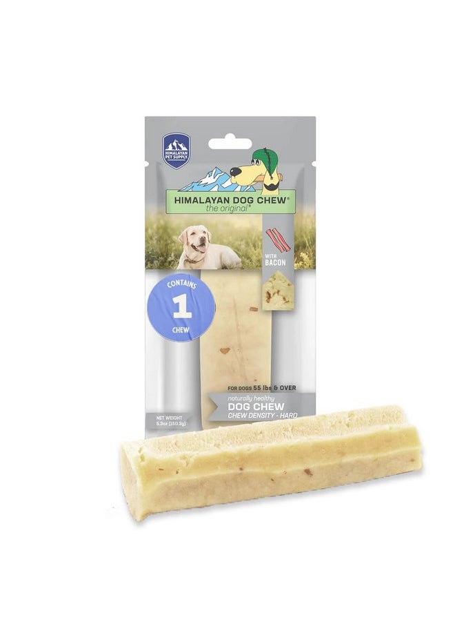 Himalayan Dog Chew - Himalayan Dog Chew Original Yak Cheese Dog Chew, Bacon, 1 X-Large Stick, 5.3 oz, Gluten Free, Healthy Dog Treats, Grain & Lactose Free 100% Natural, Long Lasting Dog Chews for Dogs Over 55 lbs - Image 1