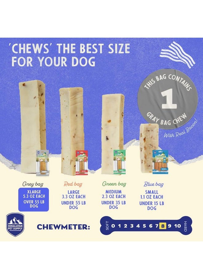 Himalayan Dog Chew - Himalayan Dog Chew Original Yak Cheese Dog Chew, Bacon, 1 X-Large Stick, 5.3 oz, Gluten Free, Healthy Dog Treats, Grain & Lactose Free 100% Natural, Long Lasting Dog Chews for Dogs Over 55 lbs - Image 1