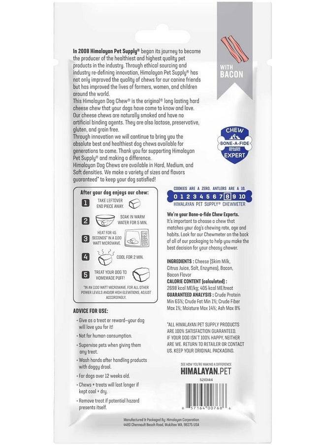 Himalayan Dog Chew - Himalayan Dog Chew Original Yak Cheese Dog Chew, Bacon, 1 X-Large Stick, 5.3 oz, Gluten Free, Healthy Dog Treats, Grain & Lactose Free 100% Natural, Long Lasting Dog Chews for Dogs Over 55 lbs - Image 1
