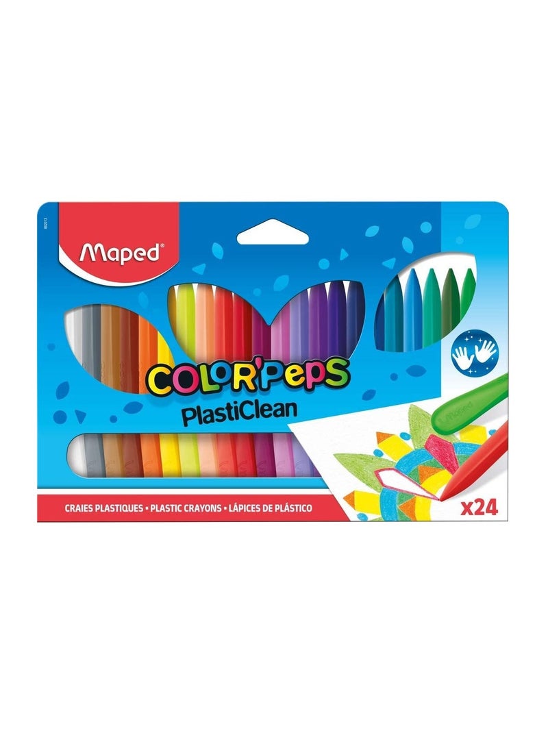 Maped 24 قطعة من أقلام التلوين البلاستيكية متعددة الألوان - Image 2