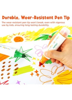 erorex Washable Markers For Kids 12Pcs: Stamper Markers Water Based Dual Tips Broad Line Tip Kids Markers Coloring Markers For Classroom School Supplies Age 3+  - Image 4