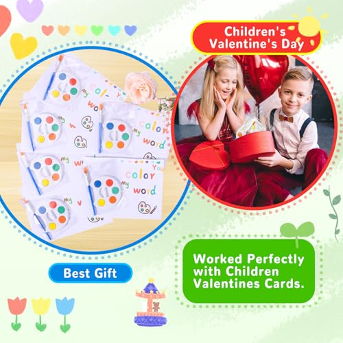 FUMILE Mini Watercolor Paint Set for Kids.18 Pack Watercolor Paint Kids,5 Color Water Color set with Paint Brush and Palette Tray.DIY for Art Party Favors, Prizes,Birthday. - Image 5