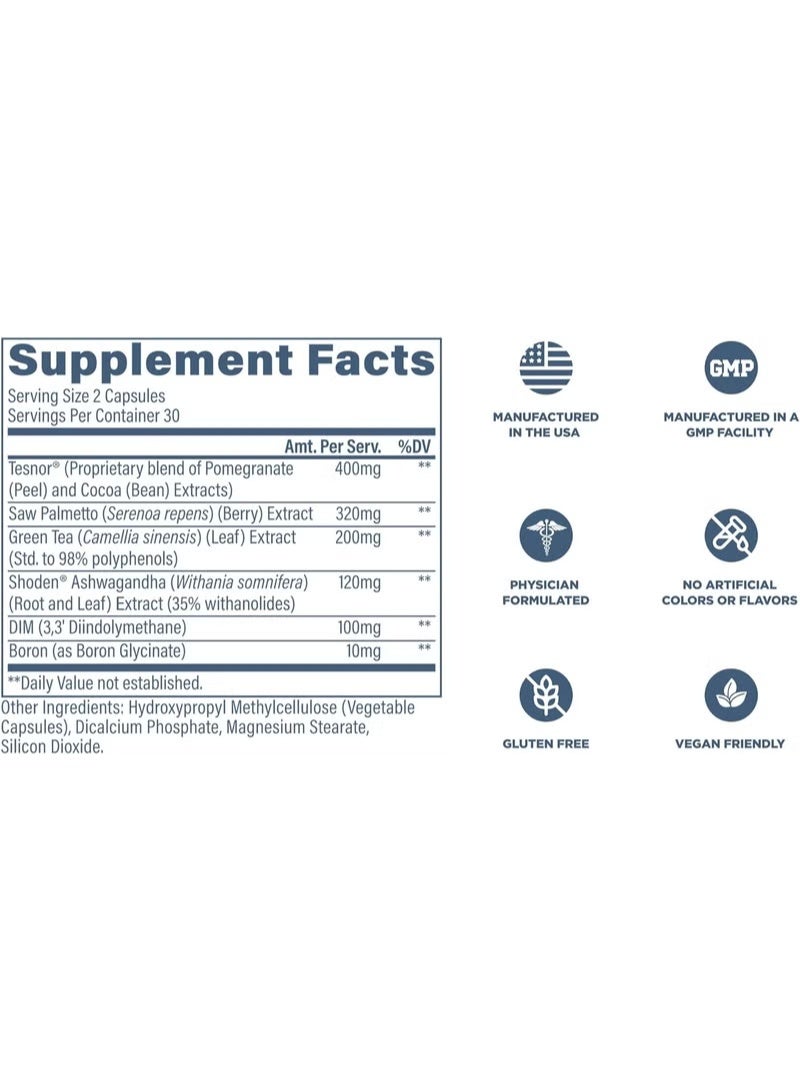 ريفايف مكمل غذائي MD DIM للرجال، يدعم توازن الهرمونات، ويدعم صحة البروستاتا الجنسية لدى الرجال، ويحافظ على مستويات هرمون التستوستيرون الصحية، ويوازن هرمون الاستروجين مع شاي الأشواغاندا الأخضر، 60 كبسولة نباتية - Image 5
