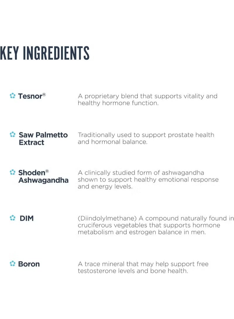 ريفايف مكمل غذائي MD DIM للرجال، يدعم توازن الهرمونات، ويدعم صحة البروستاتا الجنسية لدى الرجال، ويحافظ على مستويات هرمون التستوستيرون الصحية، ويوازن هرمون الاستروجين مع شاي الأشواغاندا الأخضر، 60 كبسولة نباتية - Image 3