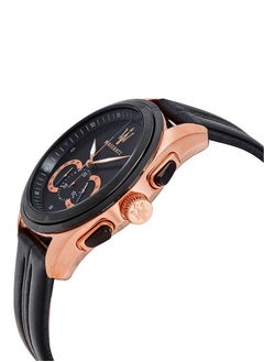 Maserati Men's Traguardo Multifunction Black Leather Watch R8871612025  - Image 4