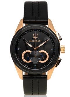 Maserati Men's Traguardo Multifunction Black Leather Watch R8871612025  - Image 1