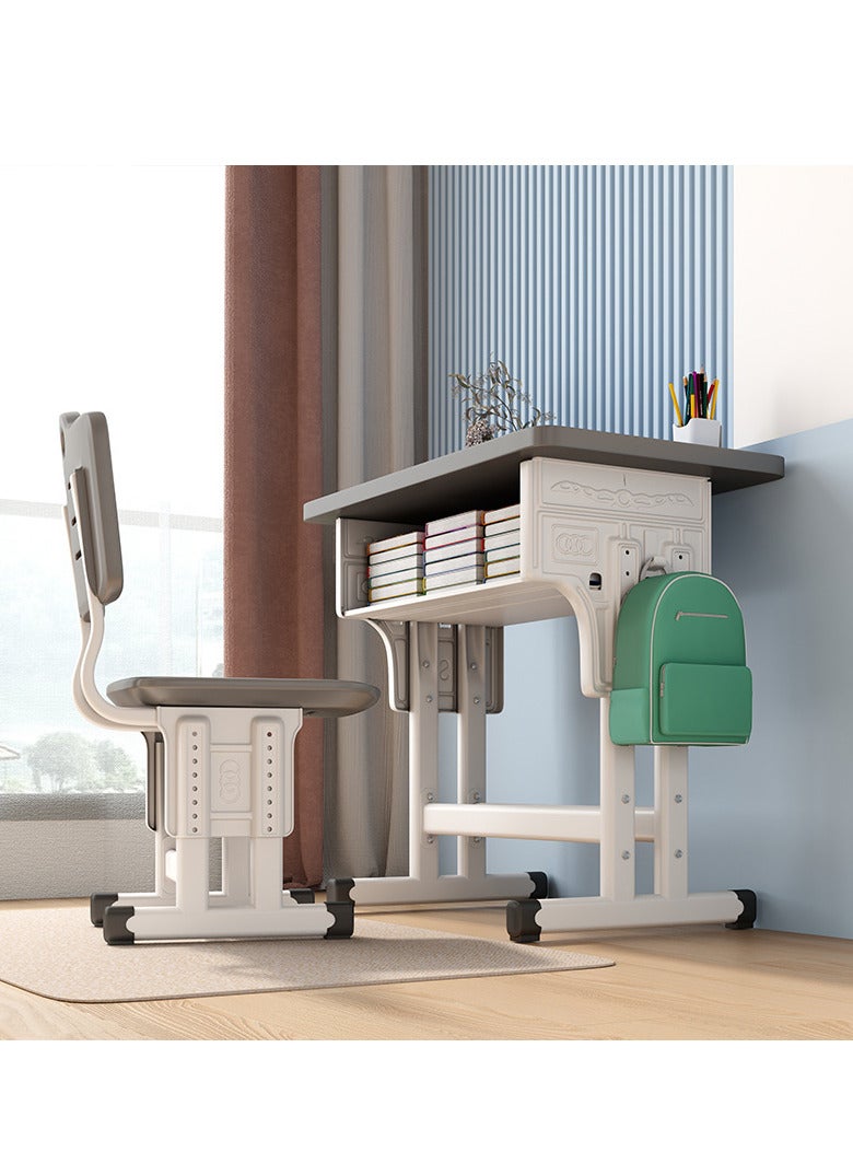 ZUIHAO Home Adjustable Height Children Kids Study Desk and Chair Set Multifunctional School Student Writing Desk Study Table with Storage Drawer Sturdy Reading Chair Desk for Boys and Girls - Image 2