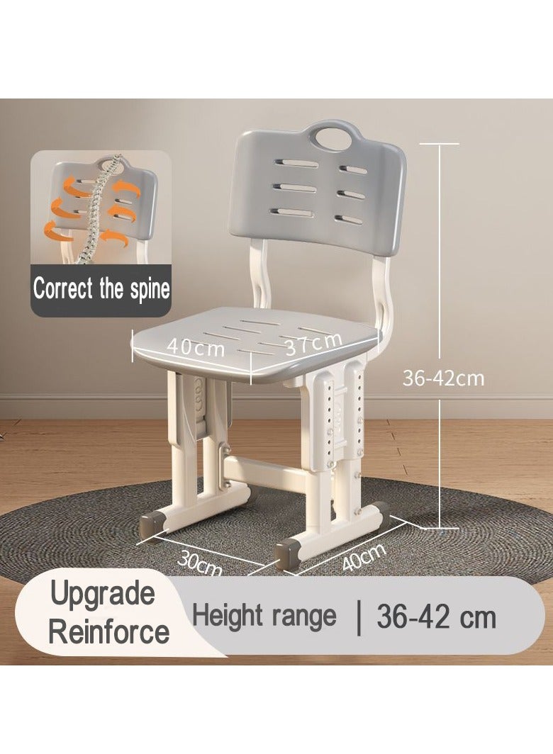 ZUIHAO Home Adjustable Height Children Kids Study Desk and Chair Set Multifunctional School Student Writing Desk Study Table with Storage Drawer Sturdy Reading Chair Desk for Boys and Girls - Image 5