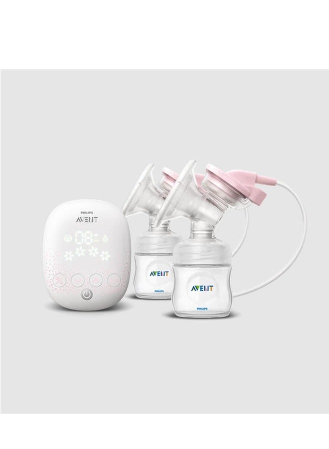 Philips Natural Series Double-Sided Electric Breast Pump Rechargeable, SCF316 | No.1 Brand Recommended by Moms Worldwide | Natural Motion Technology For Quicker Milk Flow - Image 2