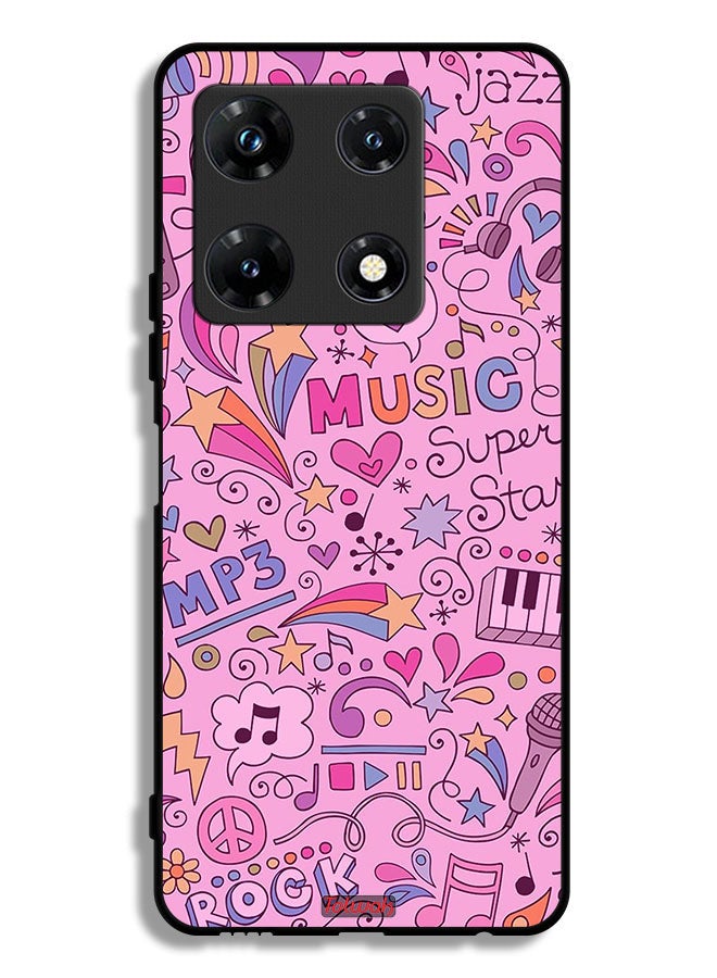 Tolwak Infinix Note 30 Pro Protective Case Cover Music Tags - Image 1