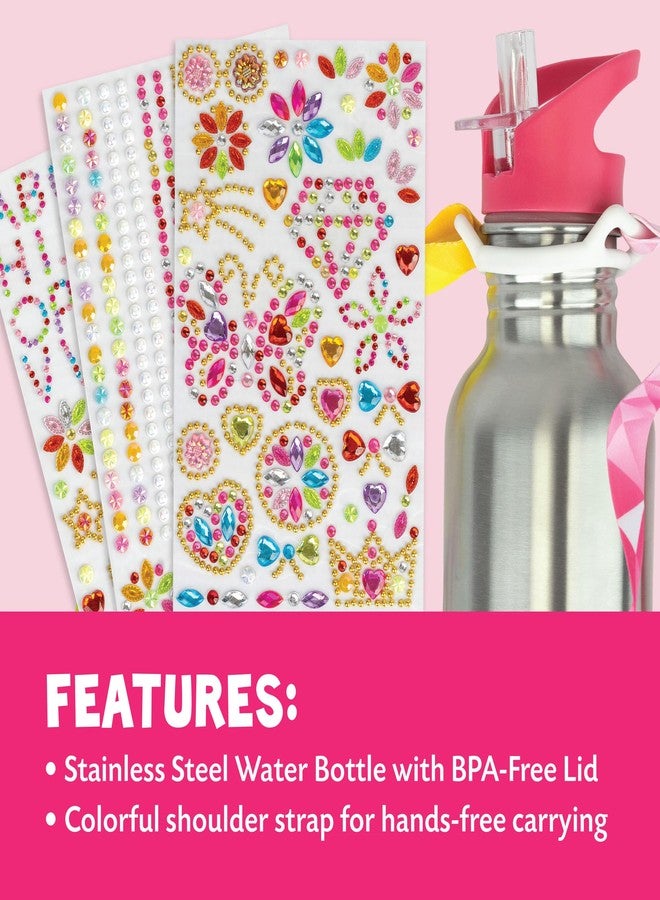 MindWare Cute & Custom Gem Water Bottle Decorating Kit - Ages 5 and Up - Image 3