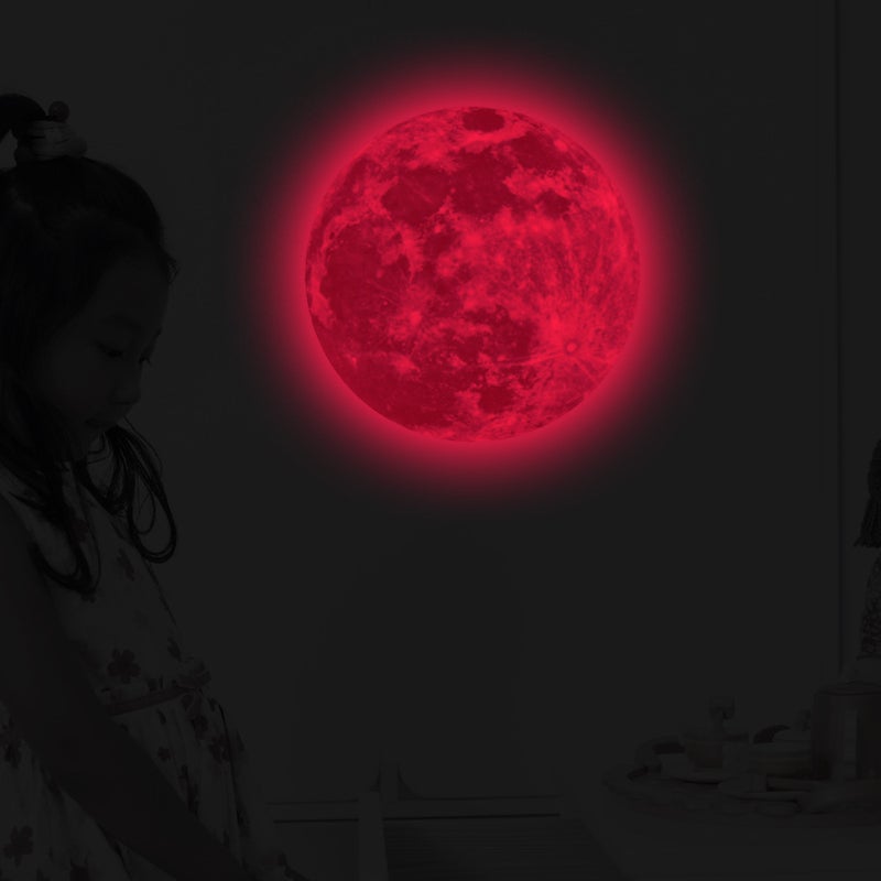 5-40Cm Luminous Moon Green Blue Pink Luminous Moon Wall Stickers Luminous Pvc Cartoon Stickers - Image 4