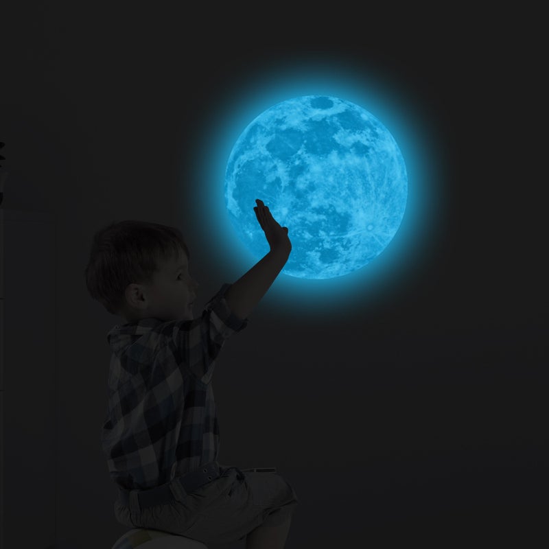 5-40Cm Luminous Moon Green Blue Pink Luminous Moon Wall Stickers Luminous Pvc Cartoon Stickers - Image 5
