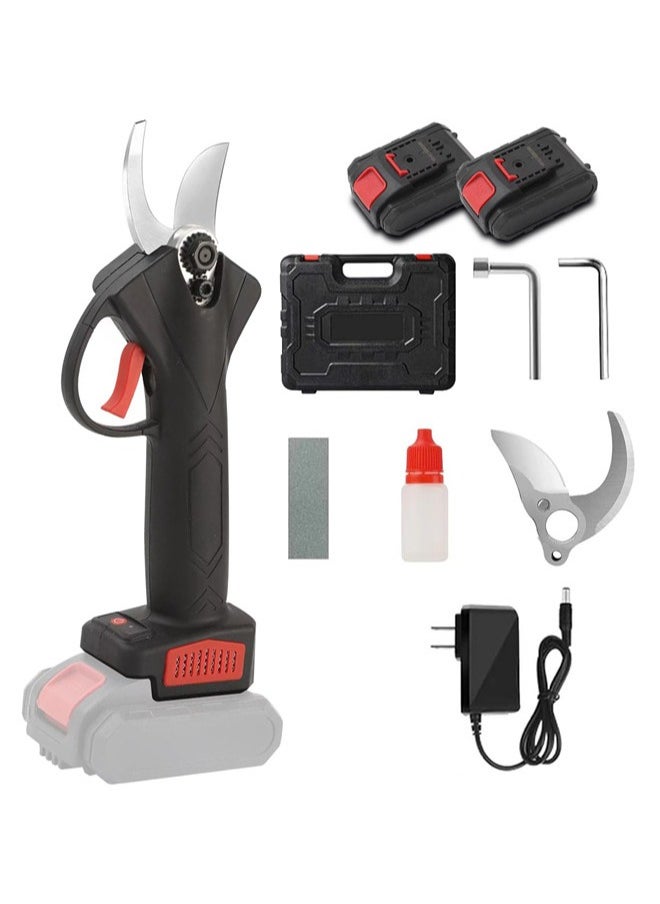 Electric Pruning Shears Professional Cordless Pruning Shears Tree Branch Pruner Set for Gardening with Storage Box & 2 PCS Rechargable Backup Batteries-30mm (1.2inch) Cutting Diameter