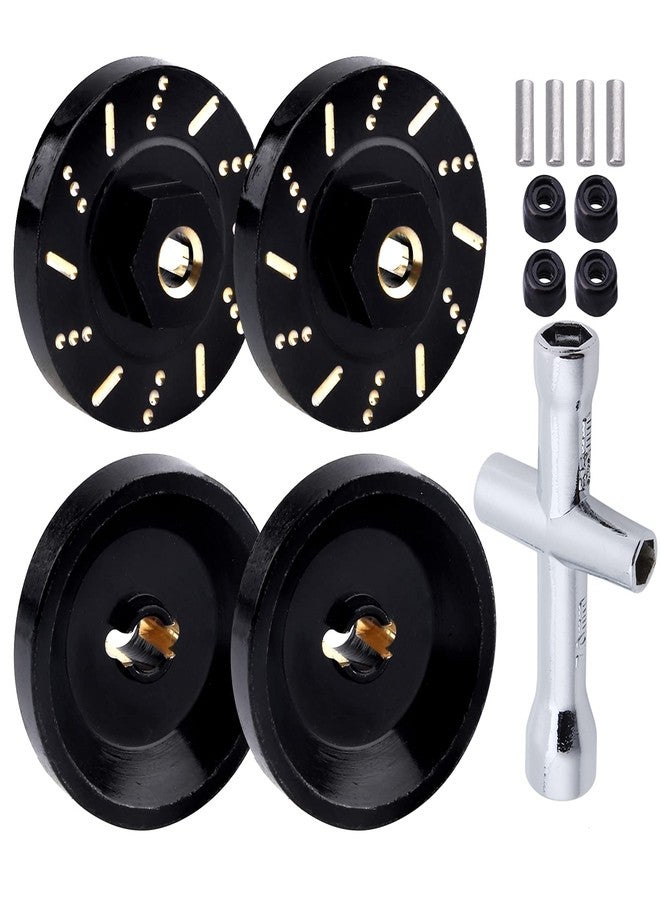 أوزان عجلات نحاسية ممتدة، مقاس 7 مم، ترقيات SCX24 لسيارة Axial SCX24 C10 Bronco Deadbolt AXI90081، 4 قطع - Image 1