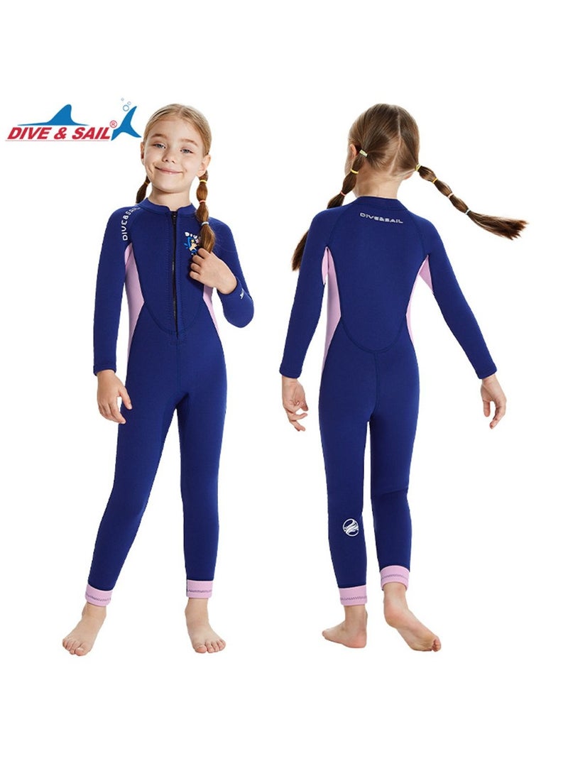 DIVE & SAIL 2Pcs Children's Wetsuit 2.5mm One-piece Thickened Warm Swimsuit Long-sleeved Cold Swimsuit Multicolour  - Image 3