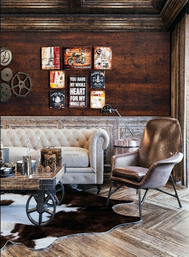 Dimoon 78.7"x17.7"Peel and Stick Wood Wallpaper Red Brown Wood Paper Red Dark Brown Wood Contact Wallpaper Waterproof Wood Plank Removable Rustic Self Adhesive Vintage Desk Table Cabinet Vinyl Roll - Image 3