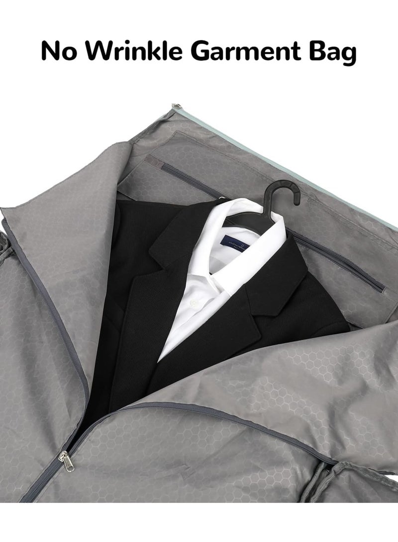 Barakah 47L Convertible Garment Duffel Bag for Men Women, Multipocket Suit Bag with Shoulder Strap, 2 in 1 Hanging Travel Bag Carry-On Black - Image 3