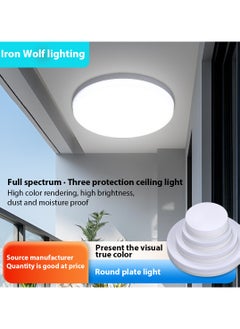 Lighting solutions Round Led Downlight Punch-Free Surface-Mounted Downlight Frameless Ceiling Light Energy Saving Aisle Led Light 50W 3000K 4000K 6500K  - Image 2