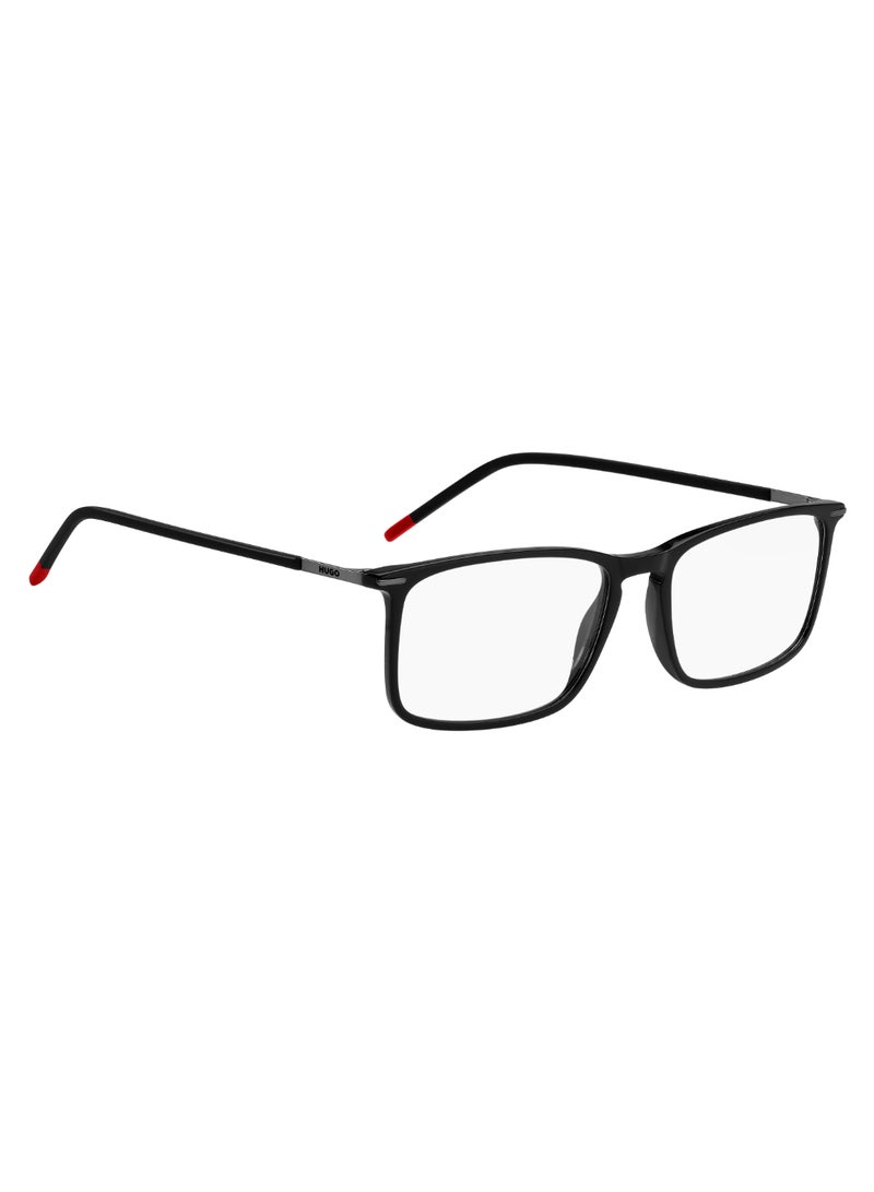 HUGO Men's  Rectangular Shape Metal Sunglasses Hg 1231  37 - Lens Size: 36.6 Mm - Black - Image 2