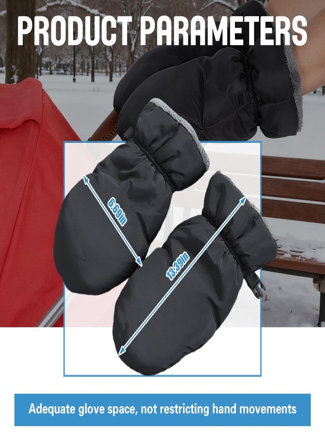 ARVORUM Stroller Gloves, Baby Stroller Finger Gloves, Hand Muff for Cold Weather, with Detachable Finger Gloves, Universal Ultra-Plush Winter Stroller Mittens for Baby Parents, for Winter & Rainy Days - Image 2